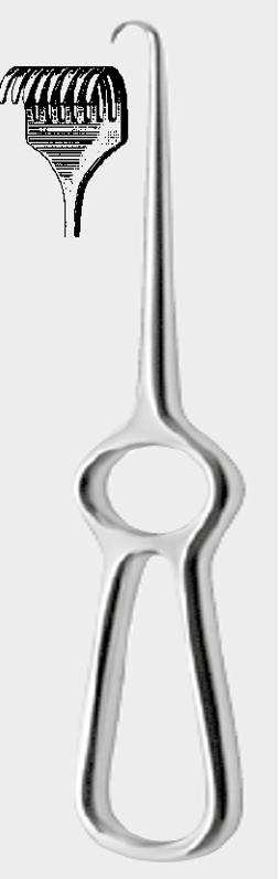 ВОЛКМЕНН (VOLKMANN) ретрактор 21,5 см (cm), напів гострокінцевий, 8 зубів